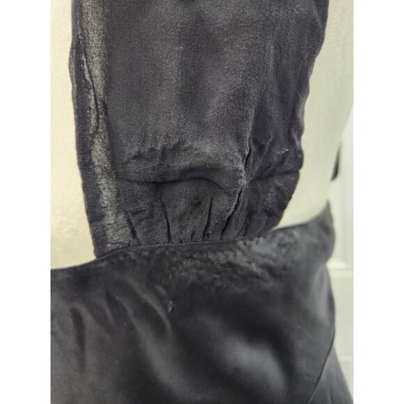 Vintage Unbranded 100% Silk Nightgown Dress Semi Sheer No Size Tag Goth Witchy - Picture 9 of 9